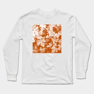 Fallen leaves, orange, pink, tan, fall, autumn, leaves, pattern, leaf, botanical, xmas, christmas, spring, holidays, summer, Long Sleeve T-Shirt